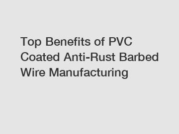 Top Benefits of PVC Coated Anti-Rust Barbed Wire Manufacturing