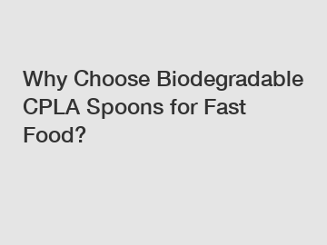 Why Choose Biodegradable CPLA Spoons for Fast Food?