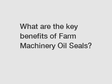 What are the key benefits of Farm Machinery Oil Seals?