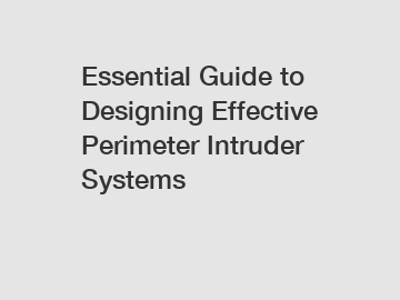 Essential Guide to Designing Effective Perimeter Intruder Systems