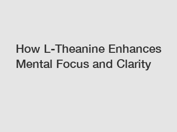 How L-Theanine Enhances Mental Focus and Clarity