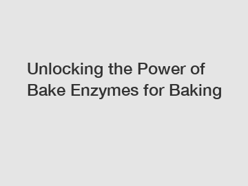 Unlocking the Power of Bake Enzymes for Baking