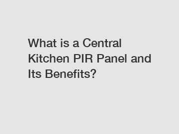 What is a Central Kitchen PIR Panel and Its Benefits?