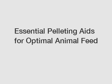 Essential Pelleting Aids for Optimal Animal Feed