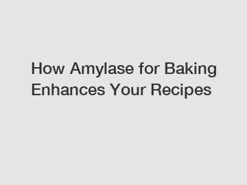 How Amylase for Baking Enhances Your Recipes