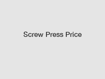 Screw Press Price