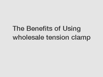 The&nbsp;Benefits&nbsp;of&nbsp;Using wholesale tension clamp