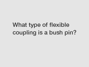 What type of flexible coupling is a bush pin?