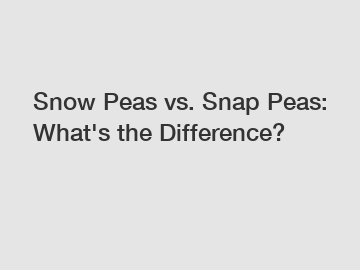 Snow Peas vs. Snap Peas: What's the Difference?