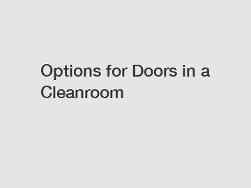 Options for Doors in a Cleanroom