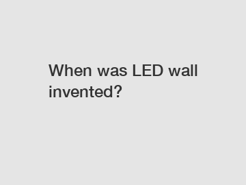 When was LED wall invented?
