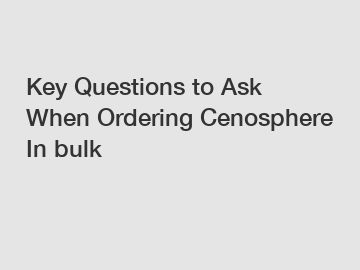 Key Questions to Ask When Ordering Cenosphere In bulk