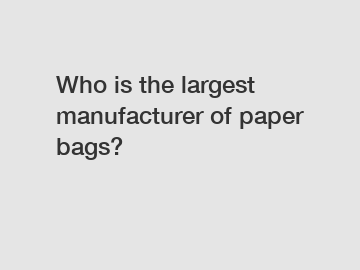 Who is the largest manufacturer of paper bags?