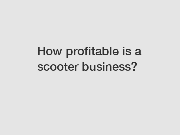 How profitable is a scooter business?