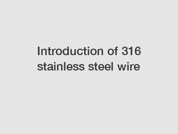 Introduction of 316 stainless steel wire