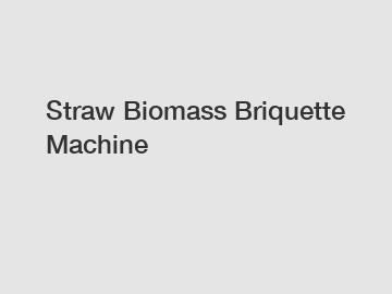 Straw Biomass Briquette Machine