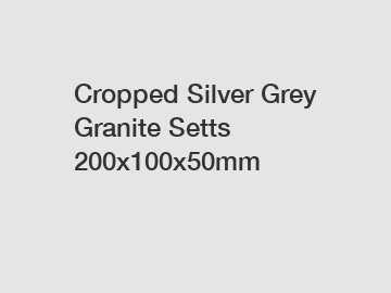 Cropped Silver Grey Granite Setts 200x100x50mm