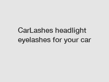 CarLashes headlight eyelashes for your car