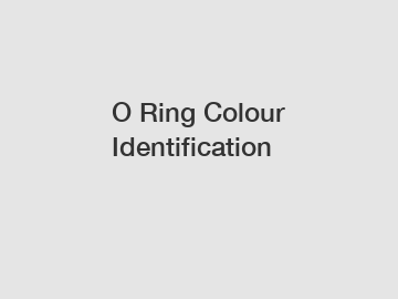 O Ring Colour Identification