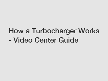 How a Turbocharger Works - Video Center Guide