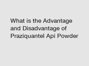 What is the Advantage and Disadvantage of  Praziquantel Api Powder