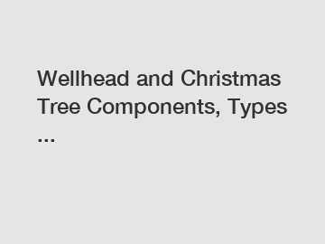 Wellhead and Christmas Tree Components, Types ...