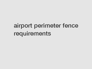 airport perimeter fence requirements