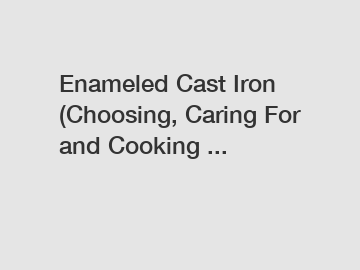 Enameled Cast Iron (Choosing, Caring For and Cooking ...