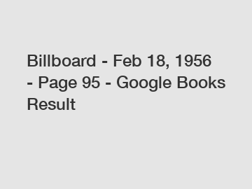Billboard - Feb 18, 1956 - Page 95 - Google Books Result