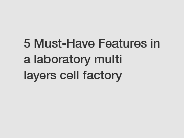 5 Must-Have Features in a laboratory multi layers cell factory