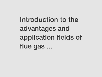 Introduction to the advantages and application fields of flue gas ...