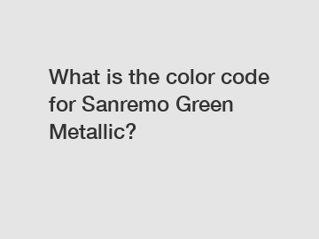 What is the color code for Sanremo Green Metallic?