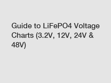 Guide to LiFePO4 Voltage Charts (3.2V, 12V, 24V & 48V)