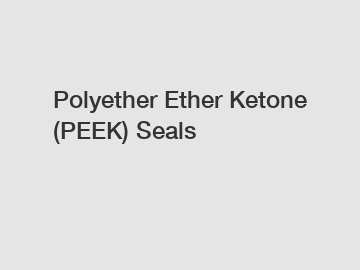 Polyether Ether Ketone (PEEK) Seals Polyether Ether Ketone (PEEK) Seals