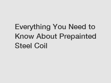 Everything You Need to Know About Prepainted Steel Coil