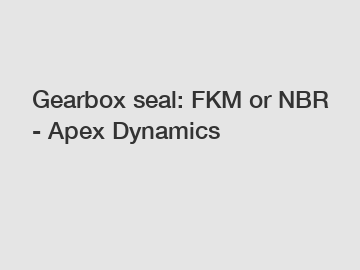 Gearbox seal: FKM or NBR - Apex Dynamics Gearbox seal: FKM or NBR - Apex Dynamics