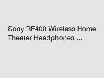 Sony RF400 Wireless Home Theater Headphones ...