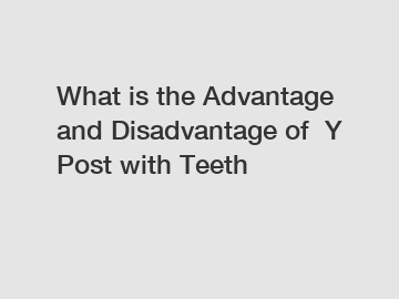 What is the Advantage and Disadvantage of  Y Post with Teeth