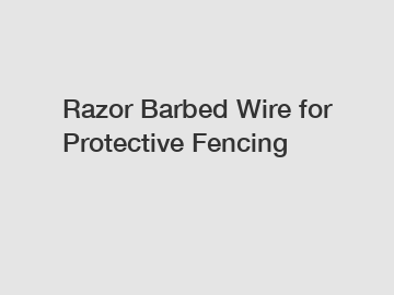 Razor Barbed Wire for Protective Fencing