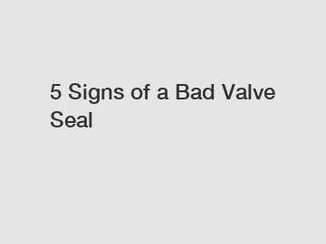 5 Signs of a Bad Valve Seal