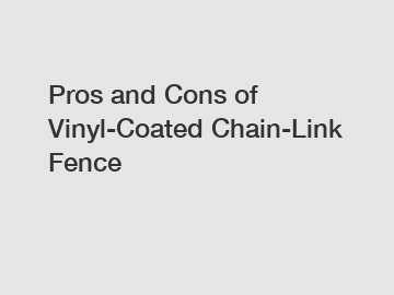 Pros and Cons of Vinyl-Coated Chain-Link Fence