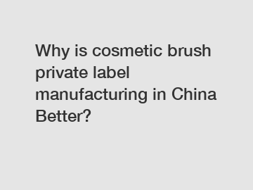 Why is cosmetic brush private label manufacturing in China Better?