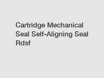 Cartridge Mechanical Seal Self-Aligning Seal Rdsf