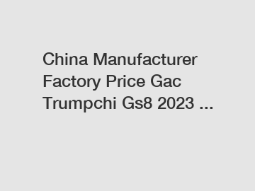 China Manufacturer Factory Price Gac Trumpchi Gs8 2023 ...