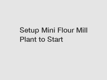 Setup Mini Flour Mill Plant to Start