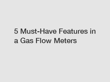 5 Must-Have Features in a Gas Flow Meters