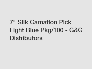 7" Silk Carnation Pick Light Blue Pkg/100 - G&G Distributors