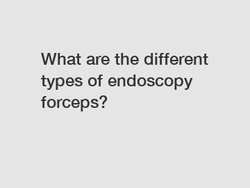 What are the different types of endoscopy forceps?