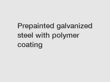 Prepainted galvanized steel with polymer coating