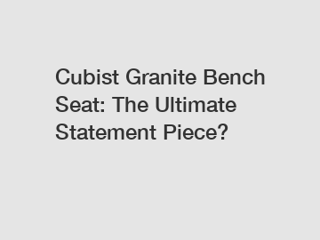 Cubist Granite Bench Seat: The Ultimate Statement Piece?